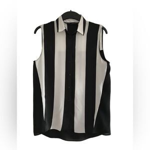 Zara Basic Striped Chiffon sleeveless size Extra Small